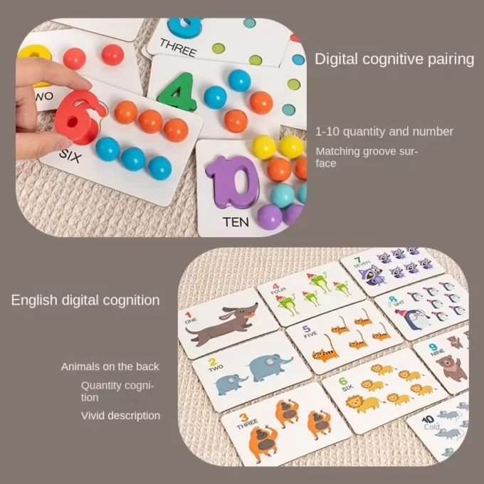 Educational Clip Beads Sorting Bowls Toy Children